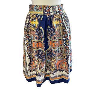 MELANGE‎ GIRL Boho Print Midi Skirt